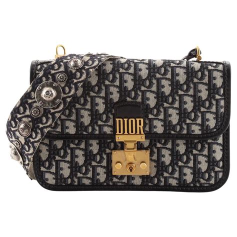 Christian Dior Dioraddict Flap Bag with Strap Oblique Canvas Me